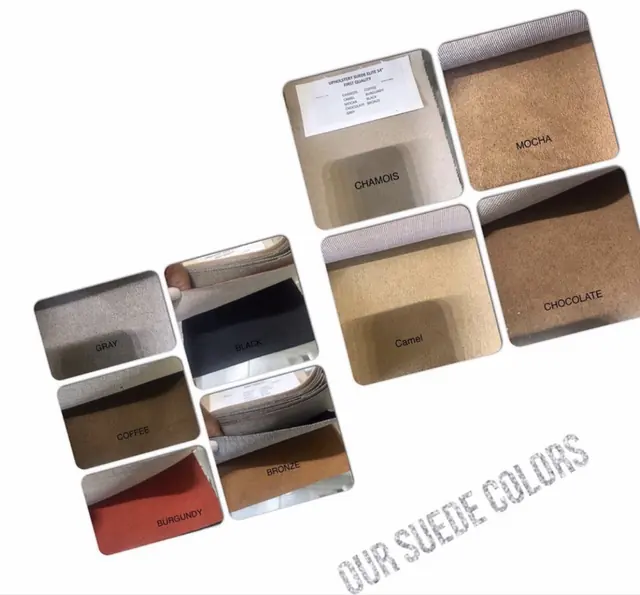 Suede color swatches